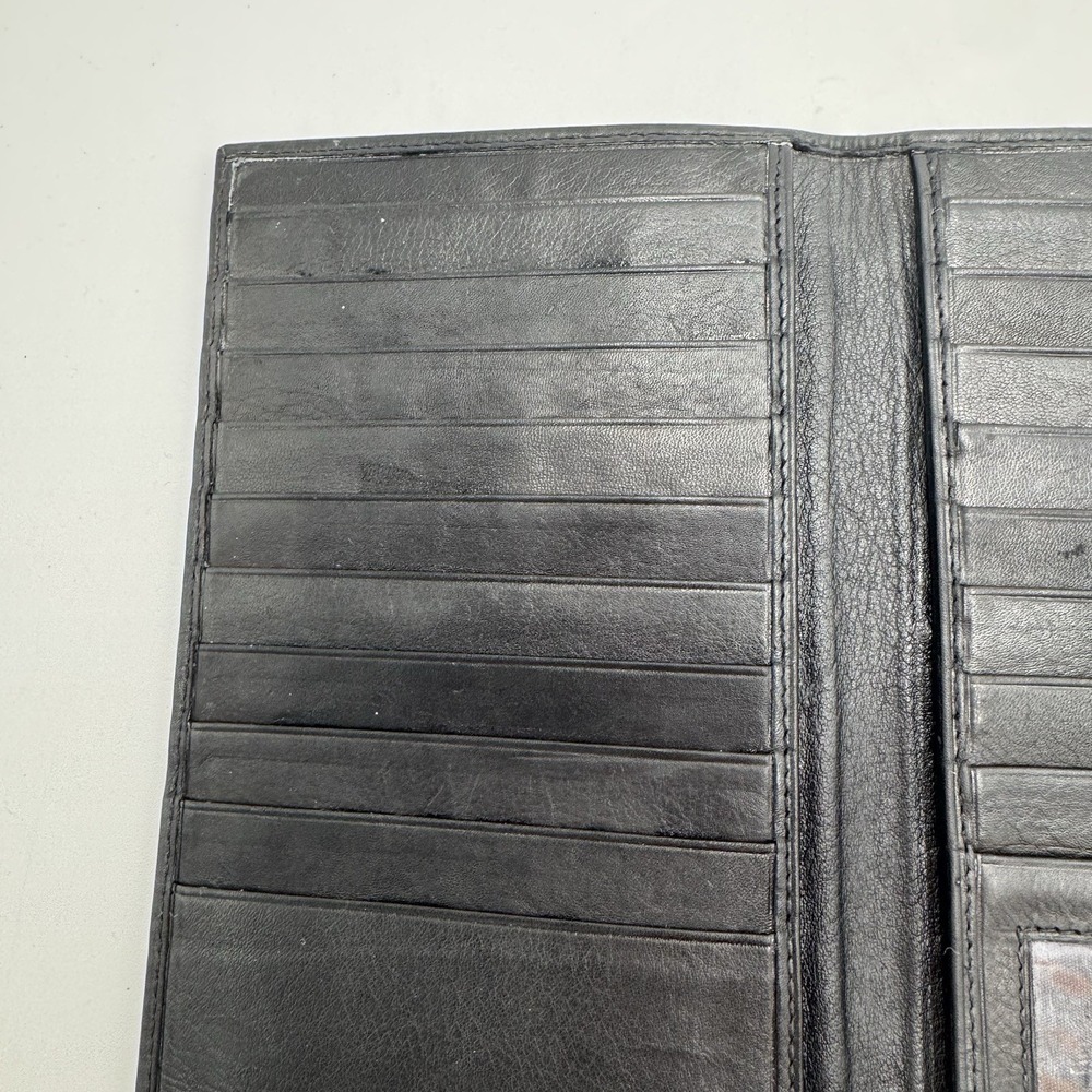 Genuine Leather Long Wallet Black Soft Leather Made in India Card Organizer - Picture 4 of 9